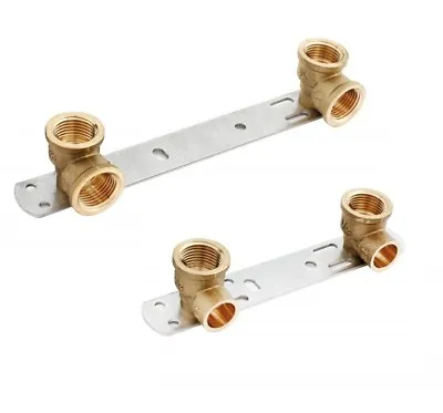 Concealed Shower Fitting Wall Plate Thermostatic Tap Mixer Bar Valve Bracket BSP • £8.99