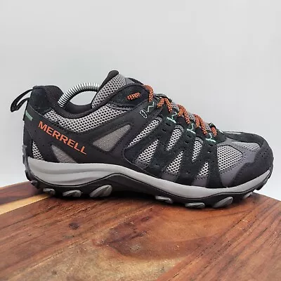 Merrell Accentor 3 Shoes Men's 8.5 Black Gray Suede Hiking Outdoor Boot Sneakers • $49.97