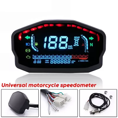 For 24-cylinder Durable Motorcycle LED Speedometer LCD Digital Odometer Guage • $46.99