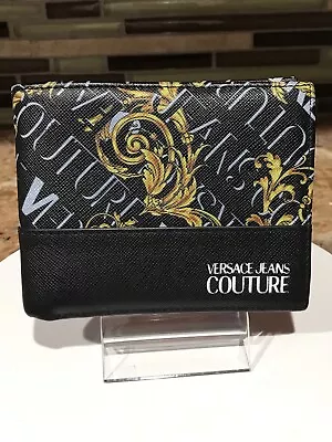 VERSACE JEANS COUTURE Bifold Leather Wallet • $295