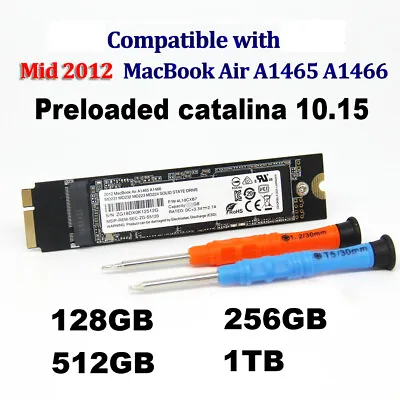 £37.56 • Buy New 128GB 256GB 512GB 1TB SSD For Mid 2012 Apple Macbook Air A1465 A1466 EMC2558