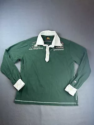 La Martina Argentina Long Sleeve 2 Polo Team Shirt Green  Large • $32.99