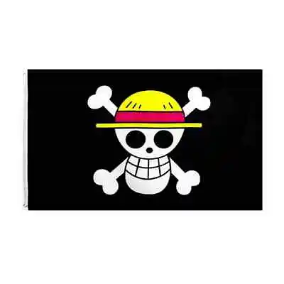 One Piece Luffy Straw Hat Pirates Flag 2x3 Ft Bedroom Living Room Wall Decorate • $8.95