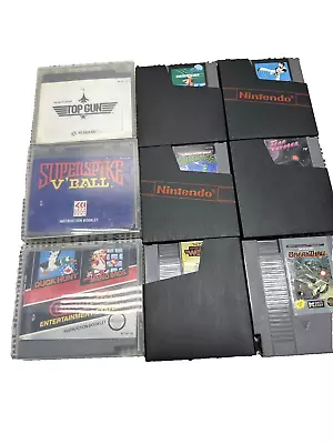 Lot Of 9 Nintendo Nes Top Gun TMNT Mario Pinball Voyager Kung Fu (6 W/Manuals) • $69.90