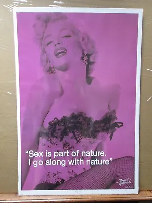 Vintage Marilyn Monroe Quote Sex Is Part Of Nature I Go Along With Poster 15715 • $44.97