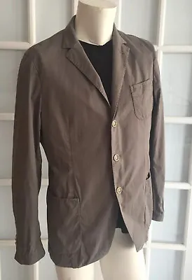 S. OLIVER Smart Club Khaki JACKET Botton POCKETS Long Sleeve Size 40 O3156 • $32.99