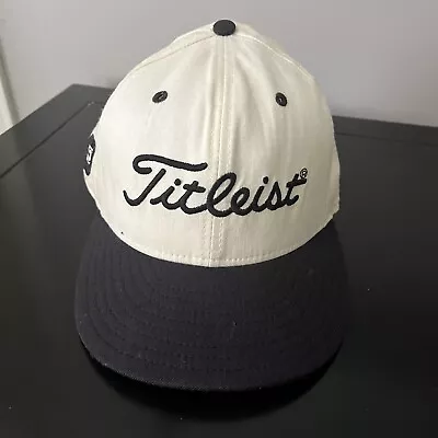 VINTAGE TITLEIST NEW ERA 59/50 FOOTJOY WOOL HAT SIZE 7 MADE IN THE USA White Blk • $25