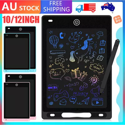 $10.79 • Buy 8.5 / 10 / 12  LCD Writing Tablet Drawing Board Colorful Handwriting Pad Kid Toy