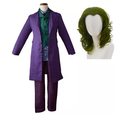 Anime Batman Dark Knight Joker Costume Halloween Party Fancy Cosplay Costume • $42.98