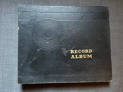 Vintage Black Record Album Holds 10 78rpm Records • $25