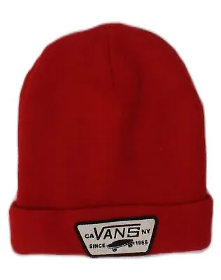 VANS Mens Beanie Hat One Size Red Acrylic J025 • £11.37