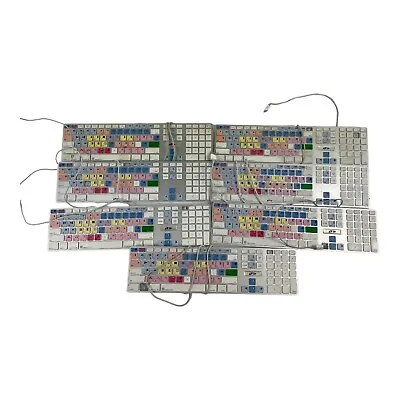 Lot Of 7 : Apple Wired Keyboard A1243 USB Aluminum Slim Logic Keyboard Avid Pro • $59.99