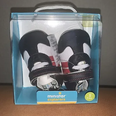 Baby Ministar Explorers By Bobux Genuine Leather Sports Shoe 0-6 Month • $19.80