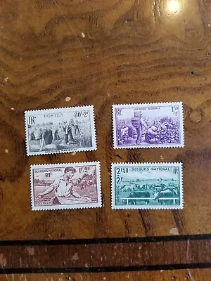 Stamps France Scott #B104-7 H • $3