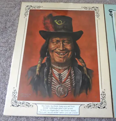 BILL HAMPTON 1x AMERICAN WEST ART PRINT VINTAGE WESTERN 1974 LEANIN TREE NOS • $72.23