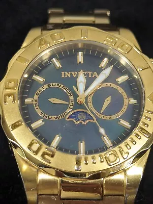 INVICTA Sea Wizard Lll Gold Tone Professional Diver Watch Stainless Band 10601 • $55.99