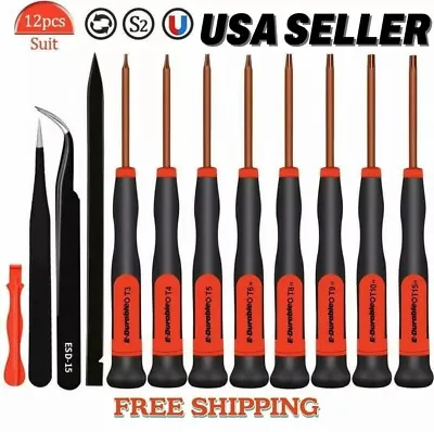 E.Durable Torx Screwdriver Set T3 T4 T5 TR6 T8H TR9 T10 T15 Security Torx Driver • $16.88