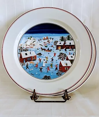 Villeroy & Boch Naif Christmas 10.5” Dinner Plates (2) • $19