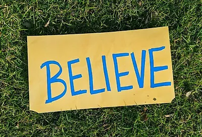 BELIEVE Poster Sticker Ted Lasso Locker Room Sign Soccer Football Inspirational • $3