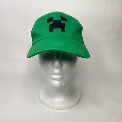 Kids Minecraft Creeper Baseball Hat Green Youth Size Adjustable Cap Video Games • $14.99