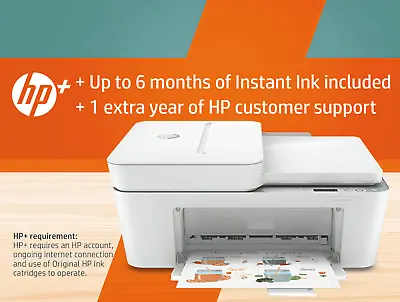 $87 • Buy HP DeskJet 4122e All-in-One Printer Instant Ink Enabled