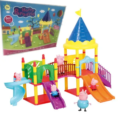 $26.99 • Buy Playground Set Slide+ Peppa Pig Figures Children Plastic Character Kids Gift Toy