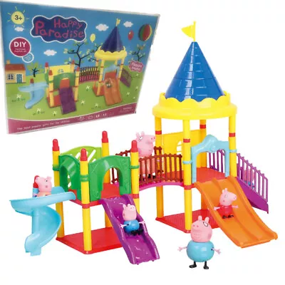 Playground Set Slide+ Peppa Pig Figures Children Plastic Character Kids Gift Toy • $26.99