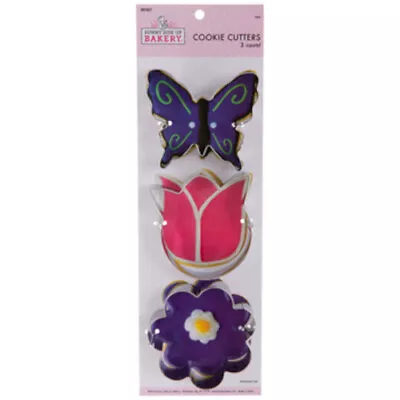 Sunny Side Up Bakery Metal Cookie Cutter Set - New - Butterfly Tulip Flower • $8.79