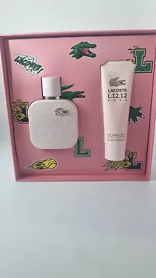Lacoste L.12.12 Rose Eau De Parfum 50ml Edp + Body Lotion Gift Set Womens Perfum • £37.99