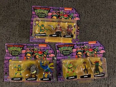 TMNT Mutant Mayhem Turtles Mini Pack Figures 2023 Playmates Complete Set Of 3 • $15