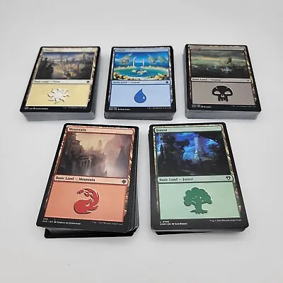 200 Magic The Gathering Basic Land Cards Lot - 40 Of Each  Type - MTG FTG • $13.99