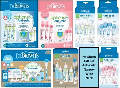 Dr. Brown's Natural Flow Anti-Colic Options+ Narrow Wide-neck Bottle Gift Set • $28.99