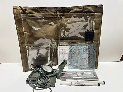 Lensatic Compass Military Map Case With Protractors And Map Pen Set • $50