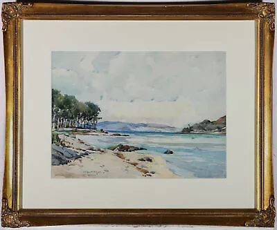 James Wilson McKinnell (1900-1979) - Frame Watercolour Campbeltown Loch • £163