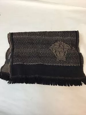 Versace Medusa 100% Wool Made In Italy Scarf-GREAT Condition • $99