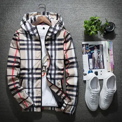 Mens Waterproof Camo Hooded Hoodies Jacket Zipper Up Coat Outwear Windbreaker US • $24.99