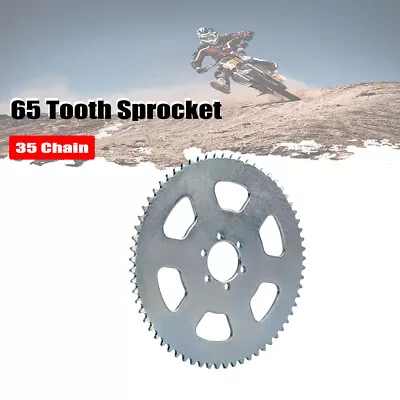 65 Tooth Rear Sprocket 35# Chain 37mm Bore For Go Kart Racing Mini Bike Cart ATV • $22.98