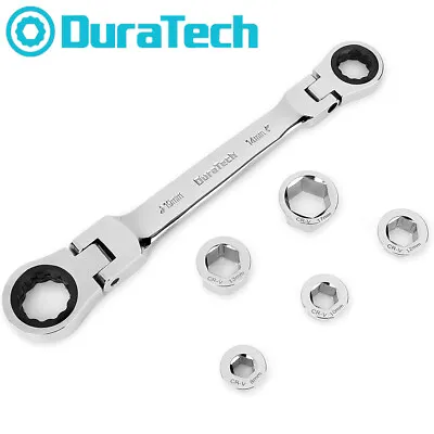 DURATECH Flex-Head Double Box End Ratcheting Wrench Set 7-In-1 Metric Wrench Set • $21.69