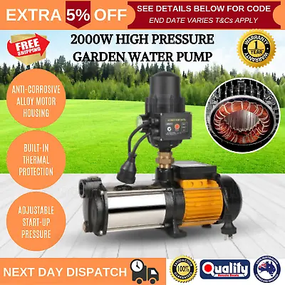 2.8HP Multi Stage Water Pump Booster Domestic Irrigation Pressure Tank Electric • $234.11