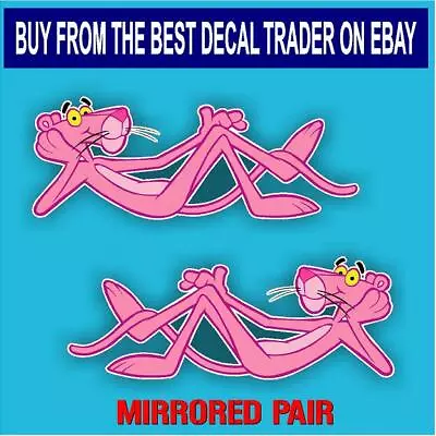 Pink Panther Decal Sticker Mirrored Decals Hot Rod Rat Rod Vintage Stickers • $6