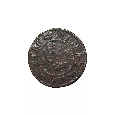 England 1667 Kent Deptford Henry Carpenter Halfpenny Trade Token BW.48 • £57.01