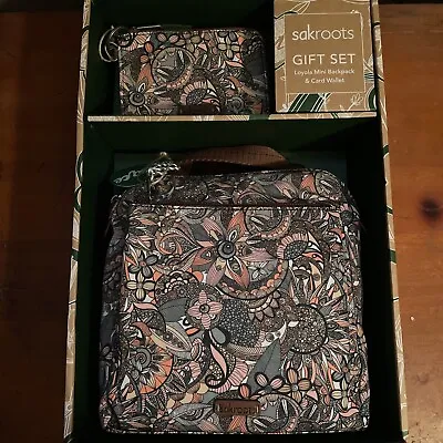 NWT Sakroots Loyola Mini Backpack & Card Wallet Gift Set Sienna MSRP: $98.00 • $95.92