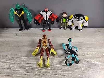 6 Ben 10 Action Figures Diamondhead Ben Four Arms Cannonbolt Heatblast Etc. • $39.99