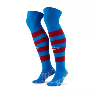 Nike FC 2021/22 Barcelona Culers Home Over The Calf Knee High Socks CZ3786-427 • $16.99