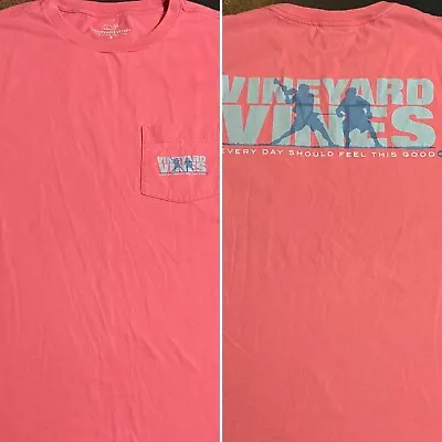 Adult Small Vineyard Vines Lacrosse Pocket T-Shirt Every Day Should Feel Good S • $6.99