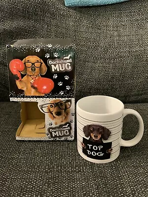 Cute Dachshund Cup Sausage Dog Mug New Boxed Free Postage Uk Design No.3 • £8.99