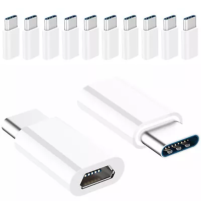 10 Pack Micro USB To Type C Adapter Converter Micro-B To USB-C Connector • $3.49