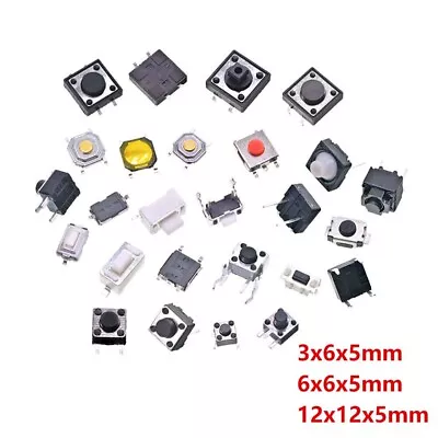 SPST Small Mini Miniature Tactile Push Switch SMD PCB DIP Many Styles Button • $74.89