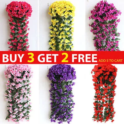 Artificial Ivy Vine Fake Plastic Trailing Foliage Flower Hanging Leaf Xmas Plant • £2.99