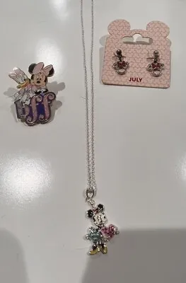 Disney Minnie Mouse Necklace Earrings Pin D-84 • $5